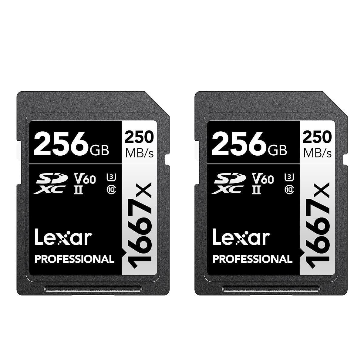 Foto 2 pulgar | Tarjetas De Memoria Lexar Professional 1667x Sdxc 256gb (paquete De 2) - Venta Internacional.
