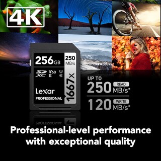 Foto 2 | Tarjetas De Memoria Lexar Professional 1667x Sdxc 256gb (paquete De 2) - Venta Internacional.
