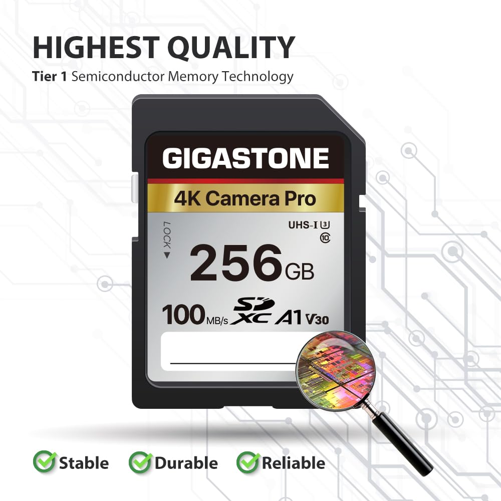 Foto 3 pulgar | Tarjeta De Memoria Gigastone 256gb 4k Pro Series 100mb/s Sd Uhs-i - Venta Internacional.
