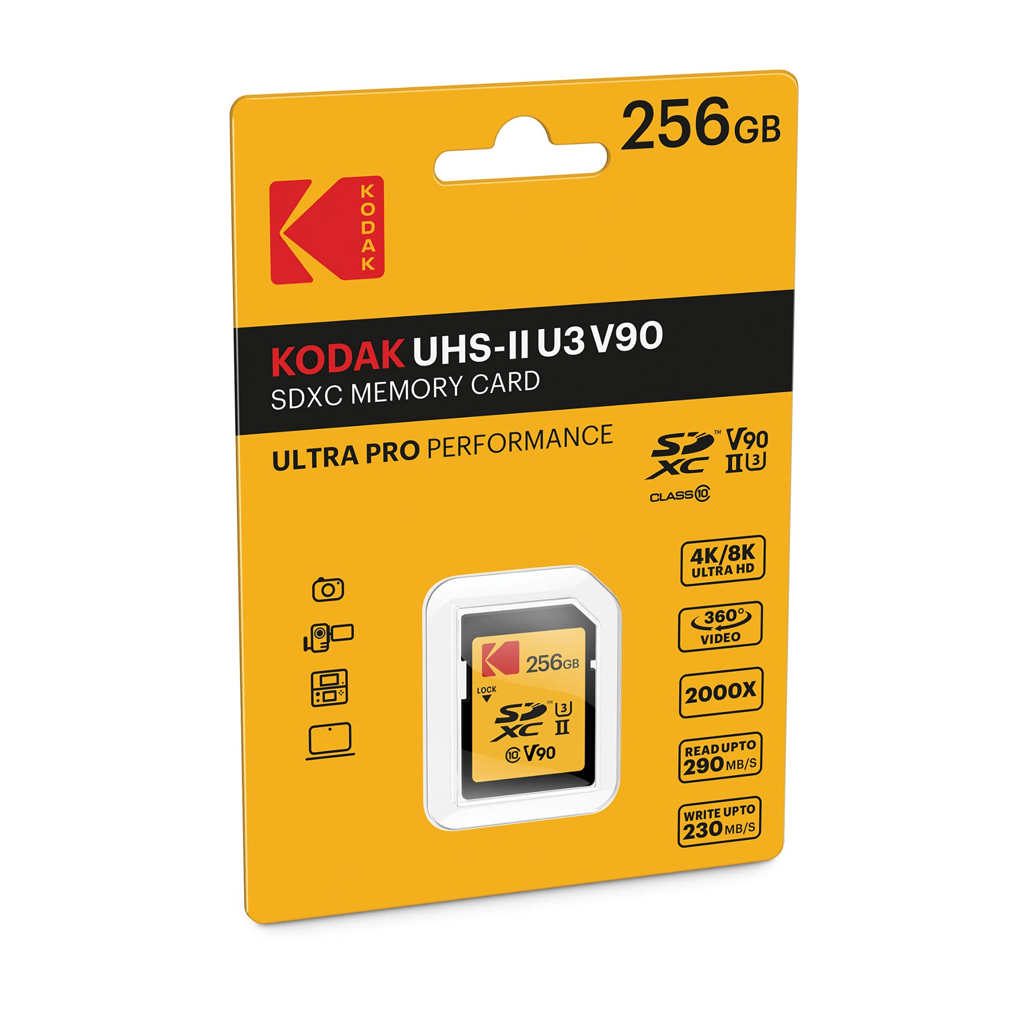Foto 3 pulgar | Tarjeta De Memoria Kodak Sdxc 256gb Uhs-ii U3 V90 Ultra Pro - Venta Internacional.