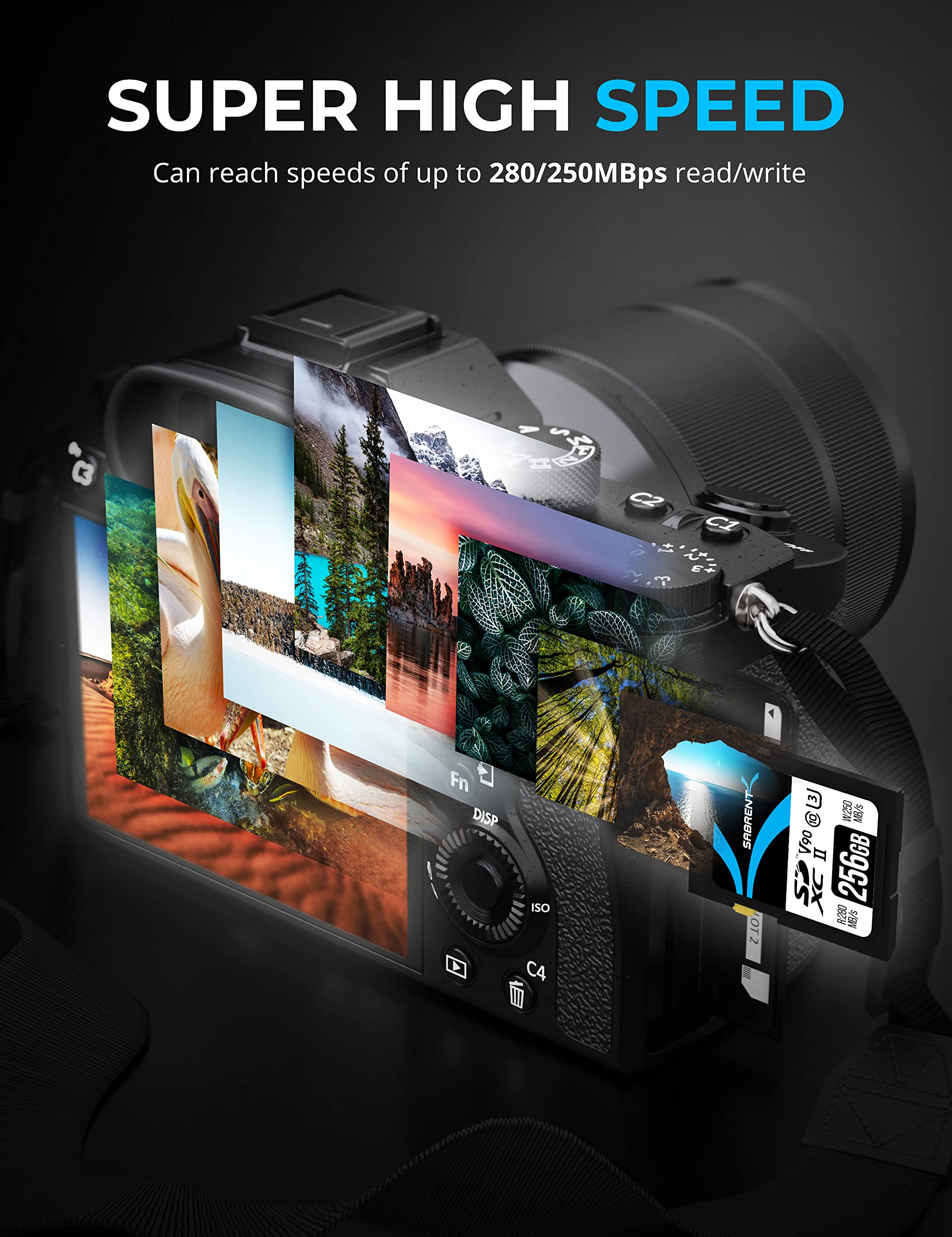 Foto 6 pulgar | Tarjeta De Memoria Sabrent Rocket V90 256gb Sd Uhs-ii R280 Mb/s W250 Mb/s - Venta Internacional.