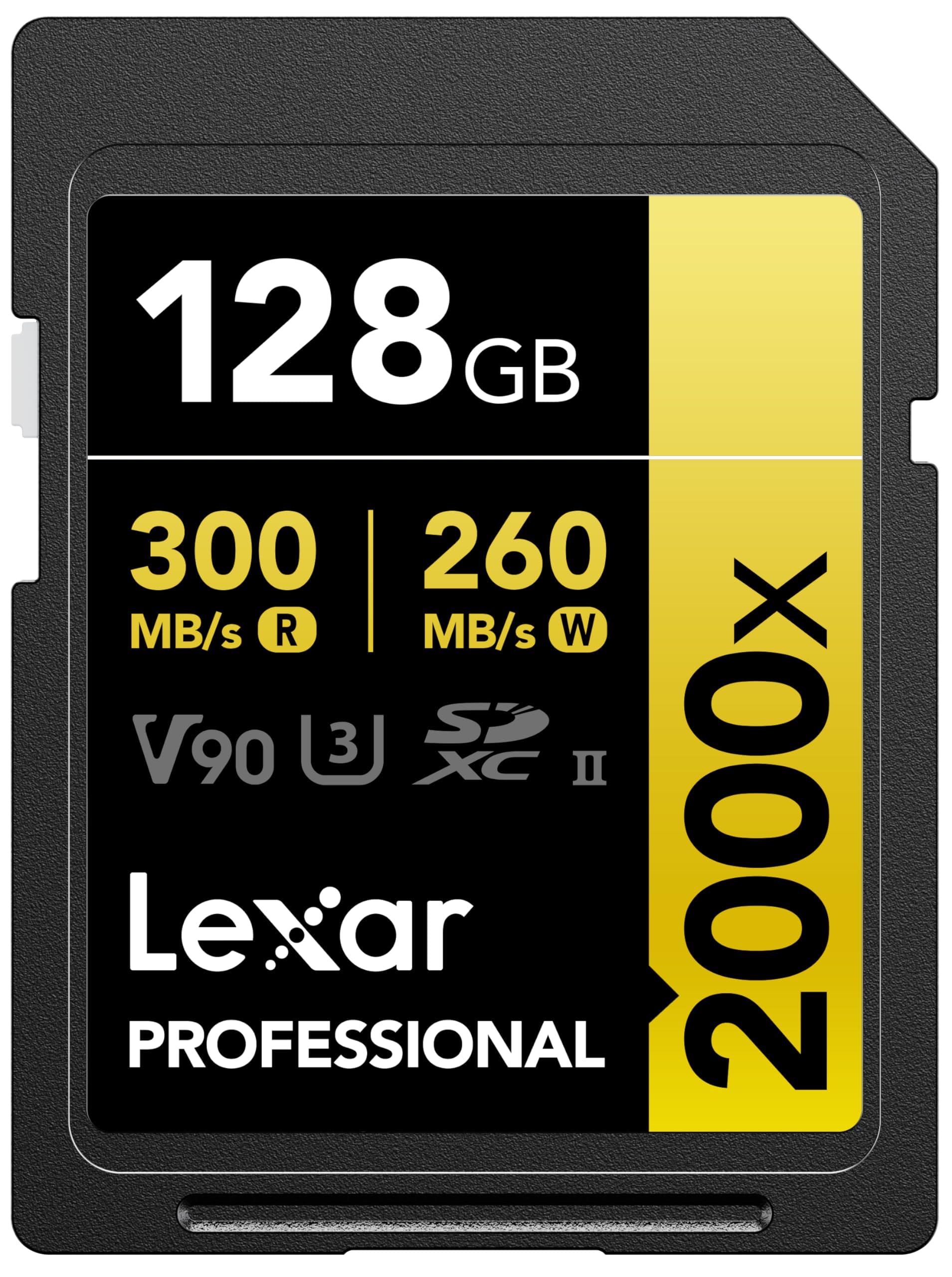 Tarjeta De Memoria Lexar Professional 2000x 128gb Sdxc Uhs-ii V90 - Venta Internacional.