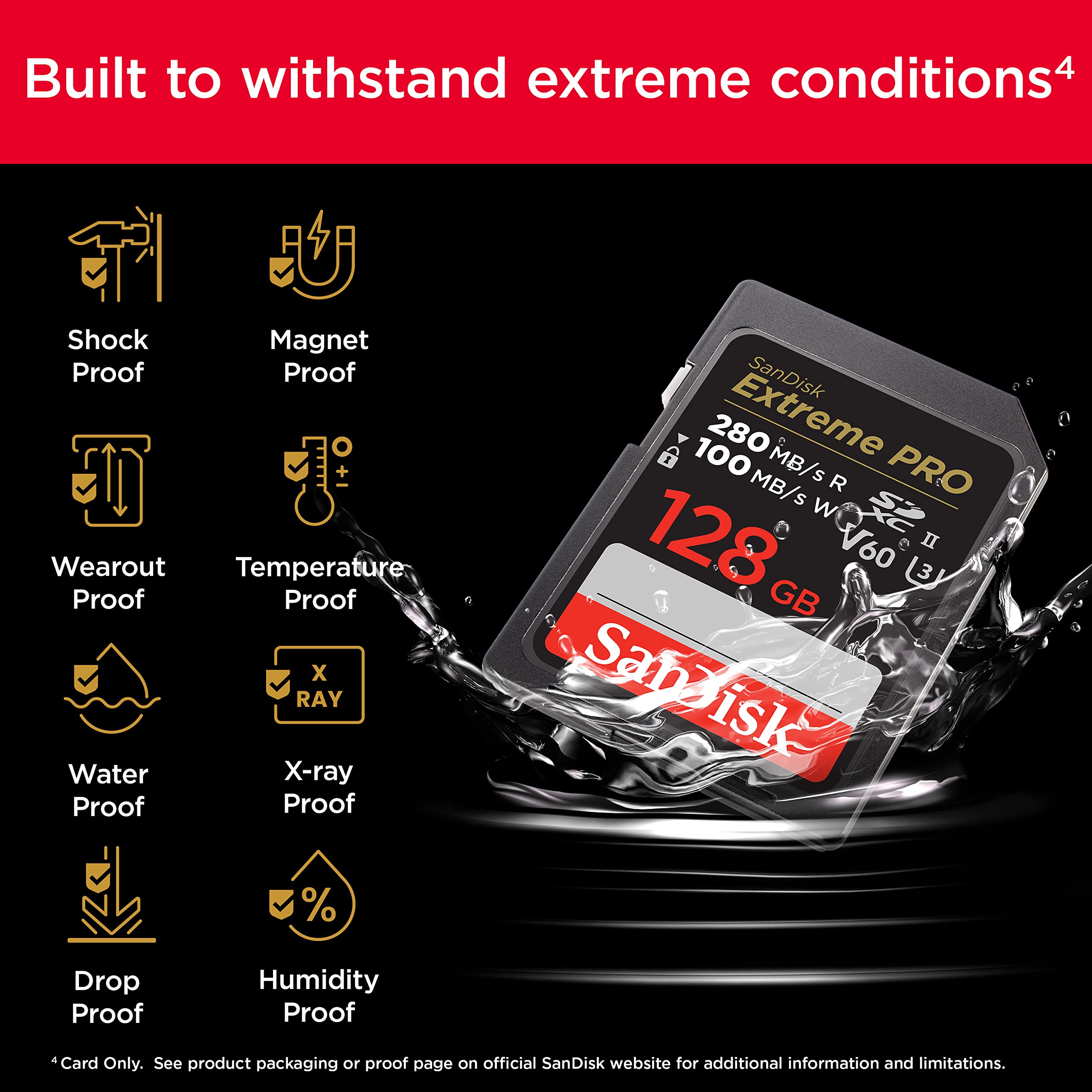 Foto 6 pulgar | Tarjeta de Memoria Sandisk Extreme Pro Sdxc 128gb C10 U3 V60 6k - Venta Internacional