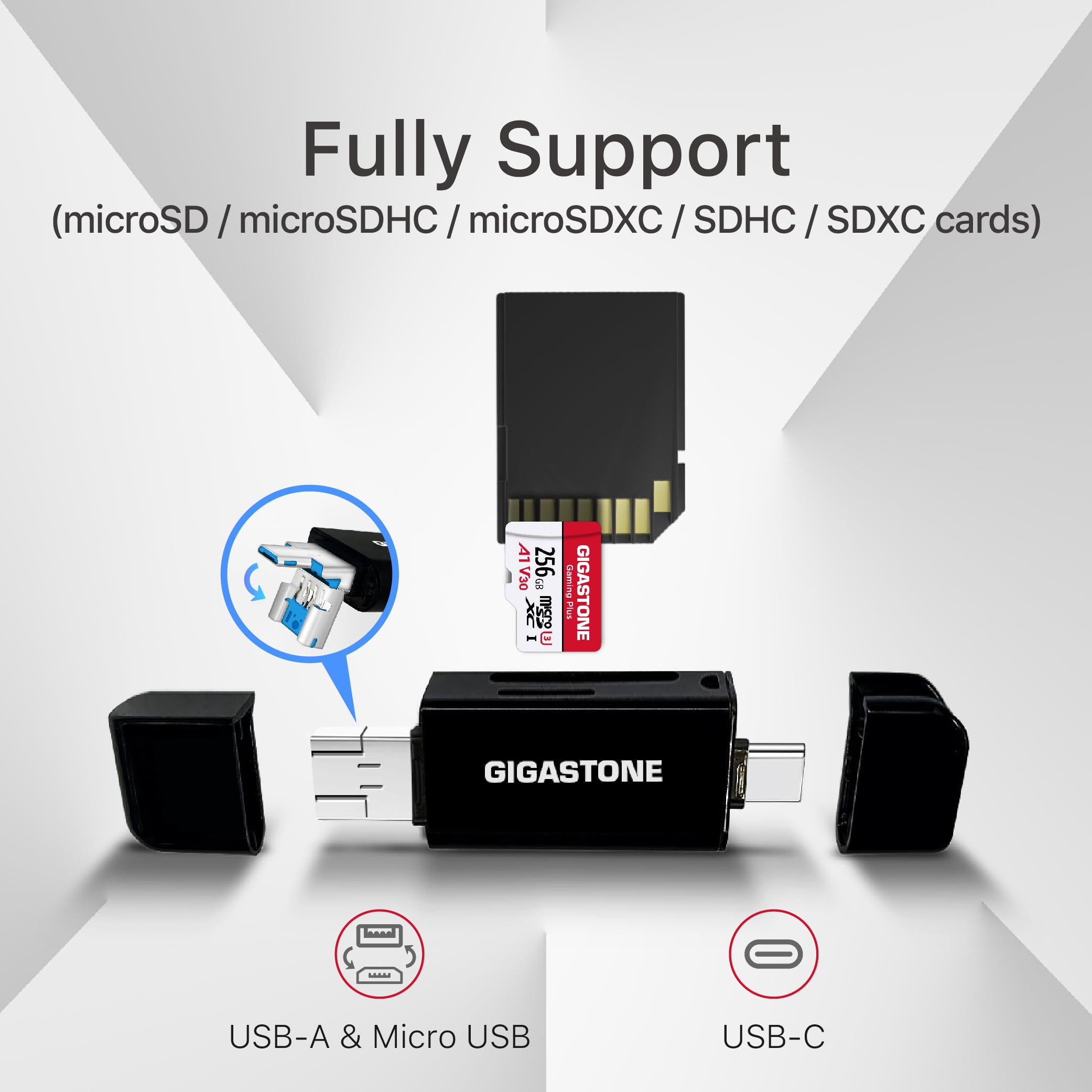 Foto 3 pulgar | [tarjeta De Memoria] Sdxc Gigastone De 128 Gb Con Lector Usb Tipo C 4k - Venta Internacional.