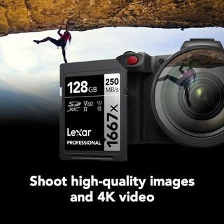 Foto 3 | Tarjetas De Memoria Lexar 128gb (paquete De 2) Professional 1667x Sdxc - Venta Internacional.
