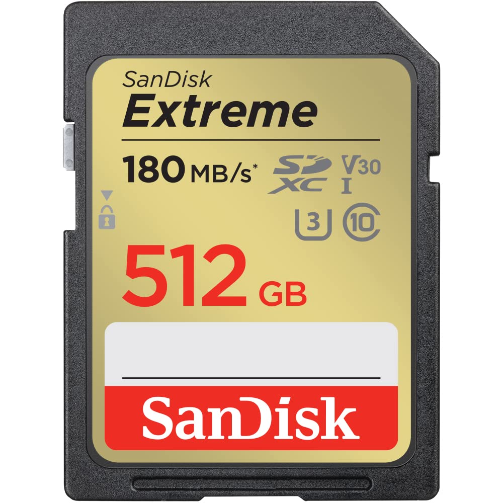 Tarjeta De Memoria Sandisk Extreme Sdxc 512gb Uhs-i C10, U3, V30 4k - Venta Internacional.