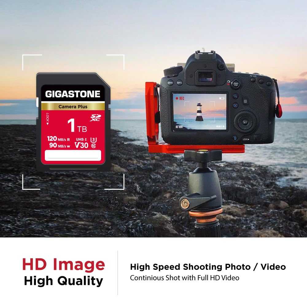 Foto 5 pulgar | Tarjeta Sd Tarjeta De Memoria Sdxc Gigastone Camera Plus De 1 Tb V30 - Venta Internacional.
