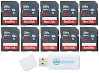 Tarjeta De Memoria Sandisk Ultra Sd De 32 Gb (paquete De 10) Con Lector De Tarjetas - Venta Internacional.