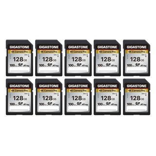 Foto 1 | Tarjeta Sd Gigastone 128 Gb, Paquete De 10 Unidades, 4k Camera Pro A1 V30 Sdxc - Venta Internacional.