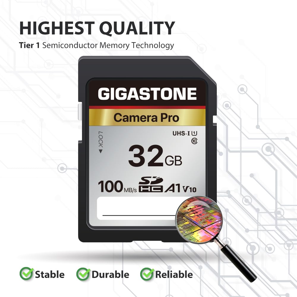 Foto 8 pulgar | Tarjeta Sd Gigastone 32 Gb Camera Pro A1 V10 Sdhc, Paquete De 2 - Venta Internacional.