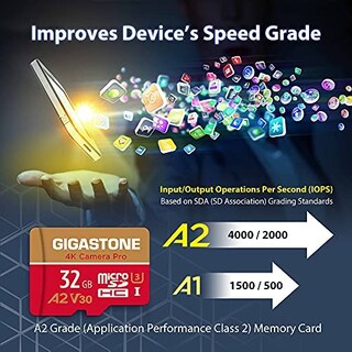 Foto 3 | Tarjeta Micro Sd Gigastone 32 Gb A2 V30 Uhs-i U3 C10 Con Adaptador - Venta Internacional.