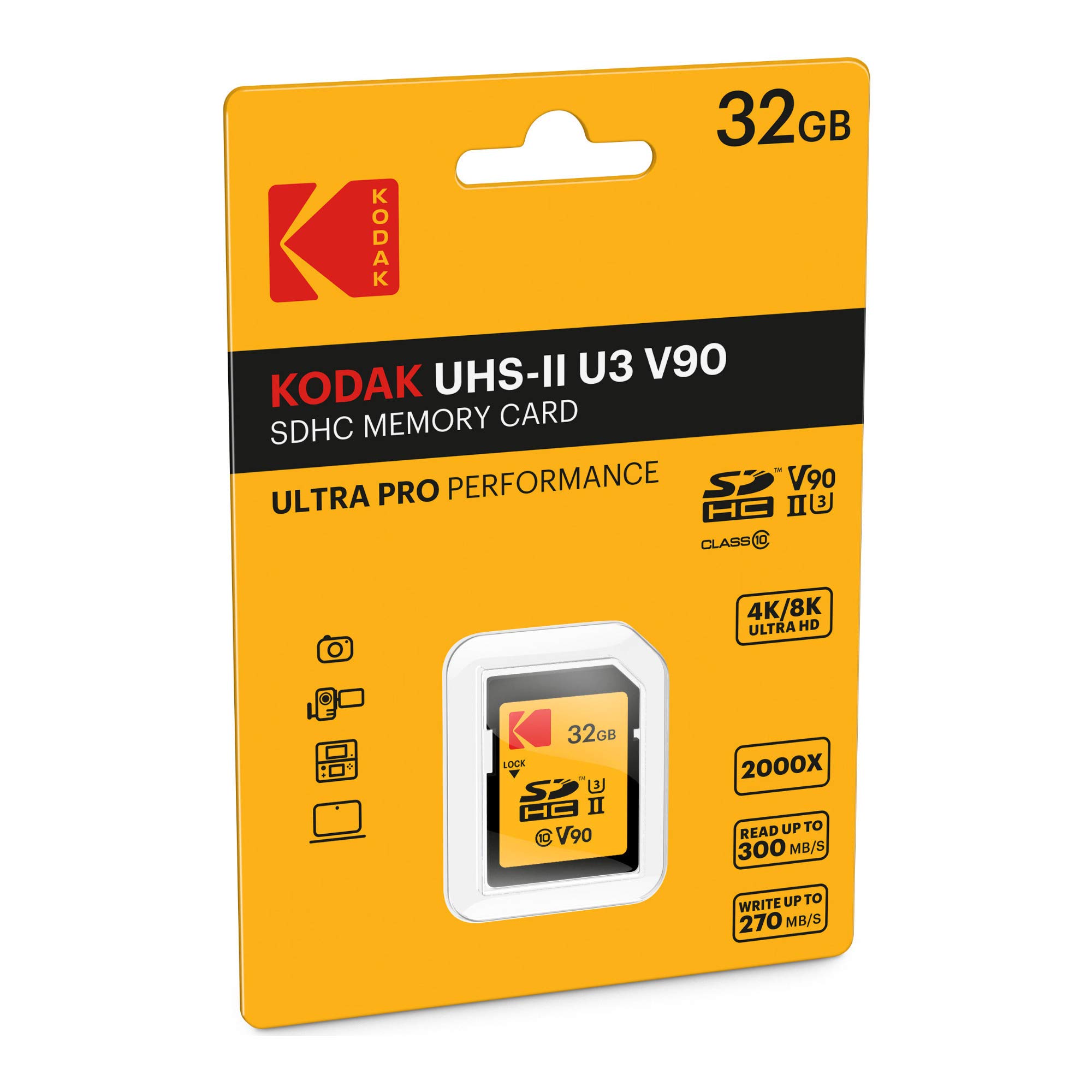 Foto 3 pulgar | Tarjeta de Memoria Kodak Ultra Pro Sdhc 32 Gb Uhs-ii U3 V90 - Venta Internacional