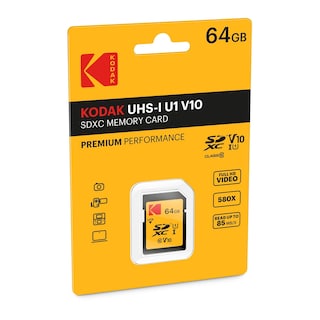 Foto 2 | Tarjeta de Memoria Kodak Premium 64 Gb Lectura 85 Mb/s Escritura 25 Mb/s - Venta Internacional
