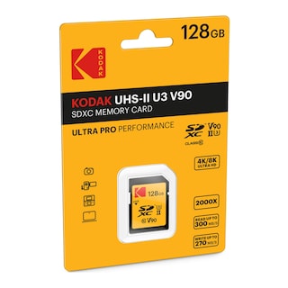 Foto 2 | Tarjeta de Memoria Kodak Ultra Pro Sdxc 128gb Uhs-ii U3 V90 - Venta Internacional