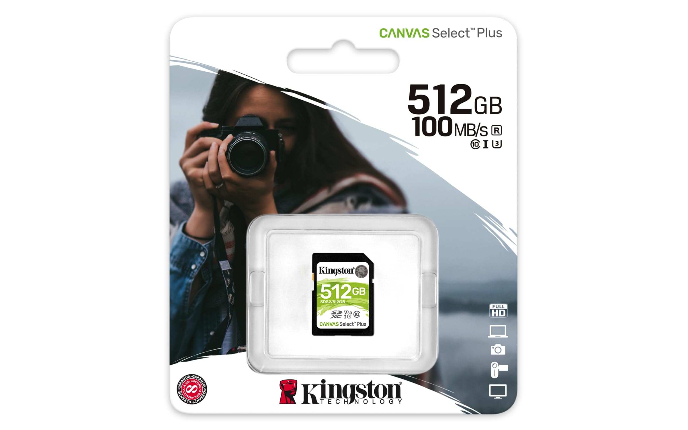 Foto 4 pulgar | Tarjeta Sdxc Kingston Canvas Select Plus De 512 Gb, Clase 10, Uhs-i - Venta Internacional.