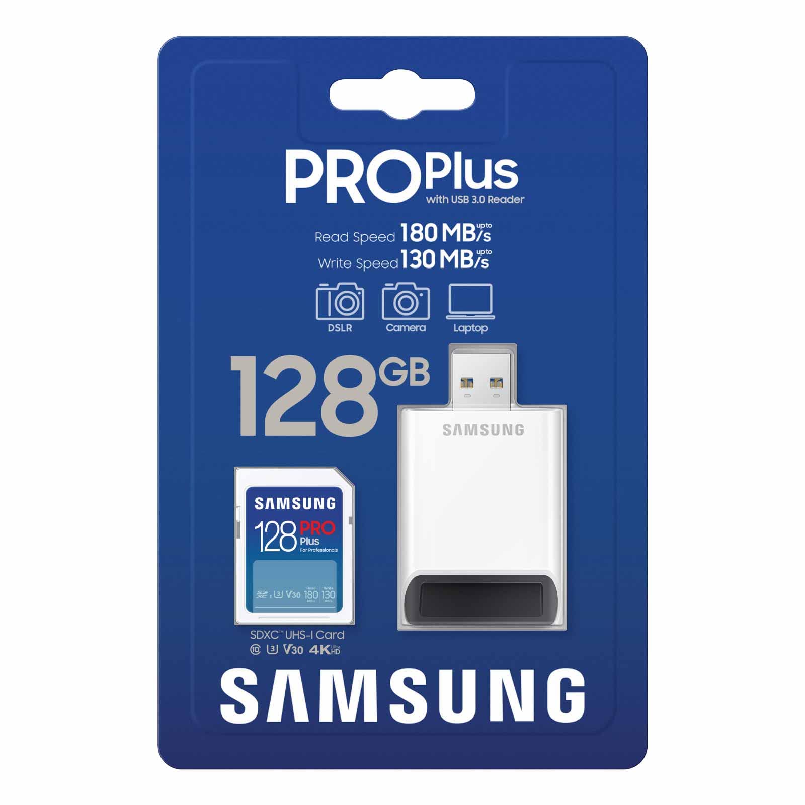 Foto 4 pulgar | Tarjeta De Memoria Samsung Pro Plus Sdxc De 128 Gb De Tamaño Completo Con Lector - Venta Internacional.