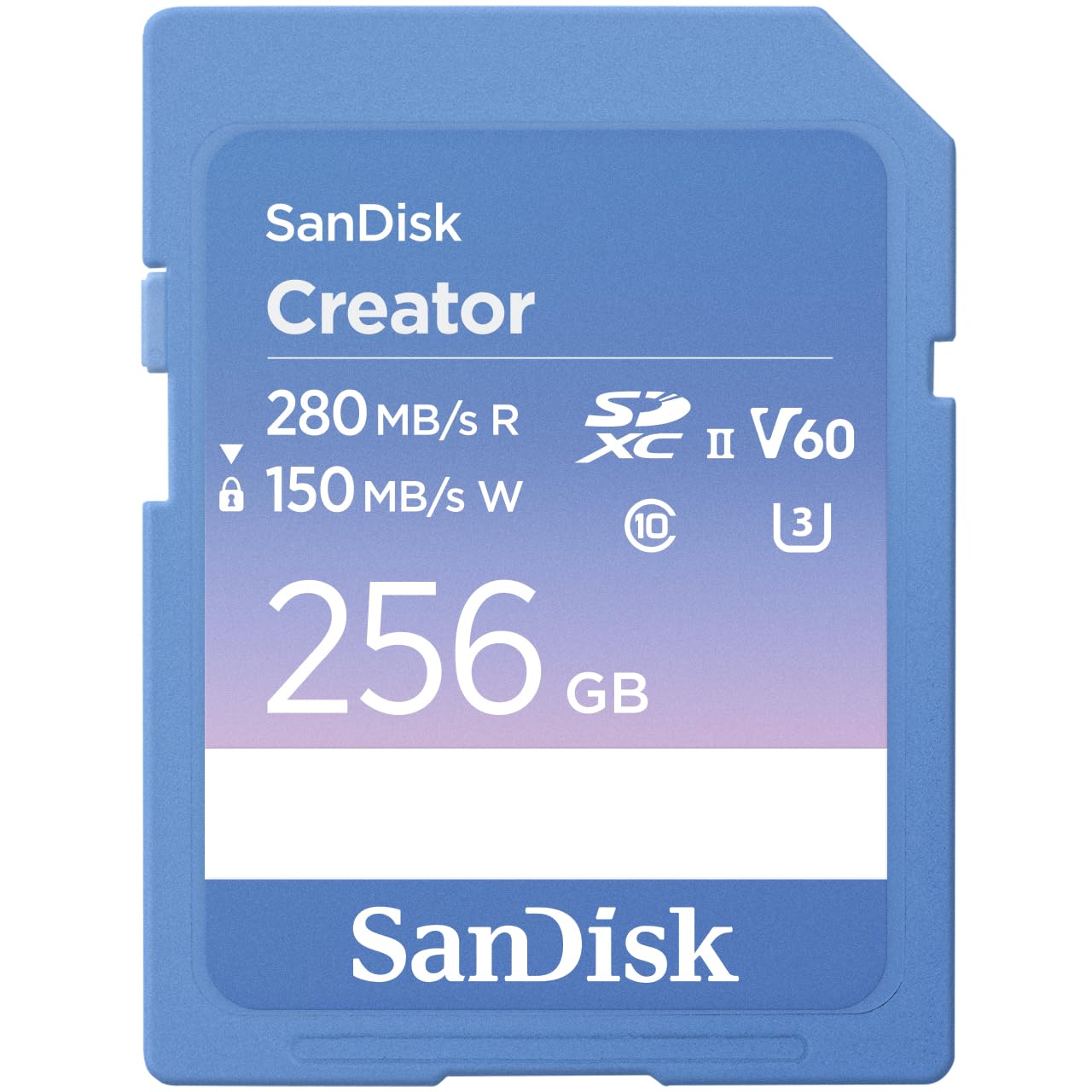 Foto 1 | Tarjeta De Memoria Sandisk Creator Sd Uhs-ii 256gb V60 Con Adobe Cc - Venta Internacional.