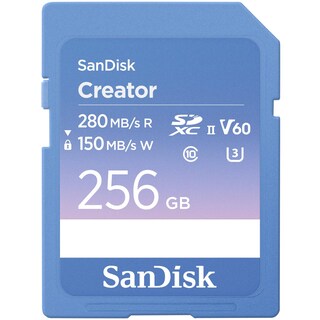 Foto 1 | Tarjeta De Memoria Sandisk Creator Sd Uhs-ii 256gb V60 Con Adobe Cc - Venta Internacional.