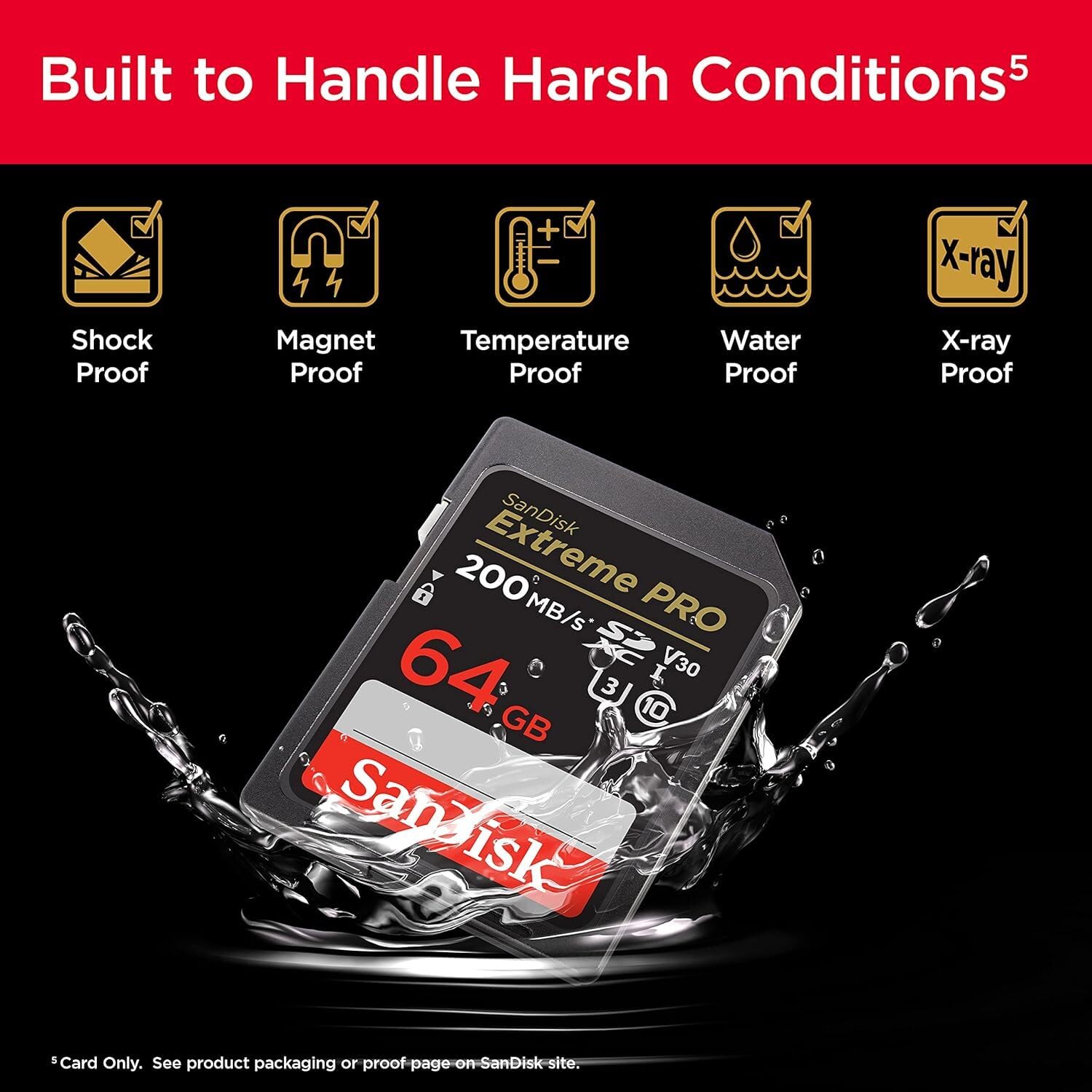 Foto 5 pulgar | Tarjeta De Memoria Sandisk Extreme Pro 64gb Sdxc Uhs-i 200mb/s - Venta Internacional.