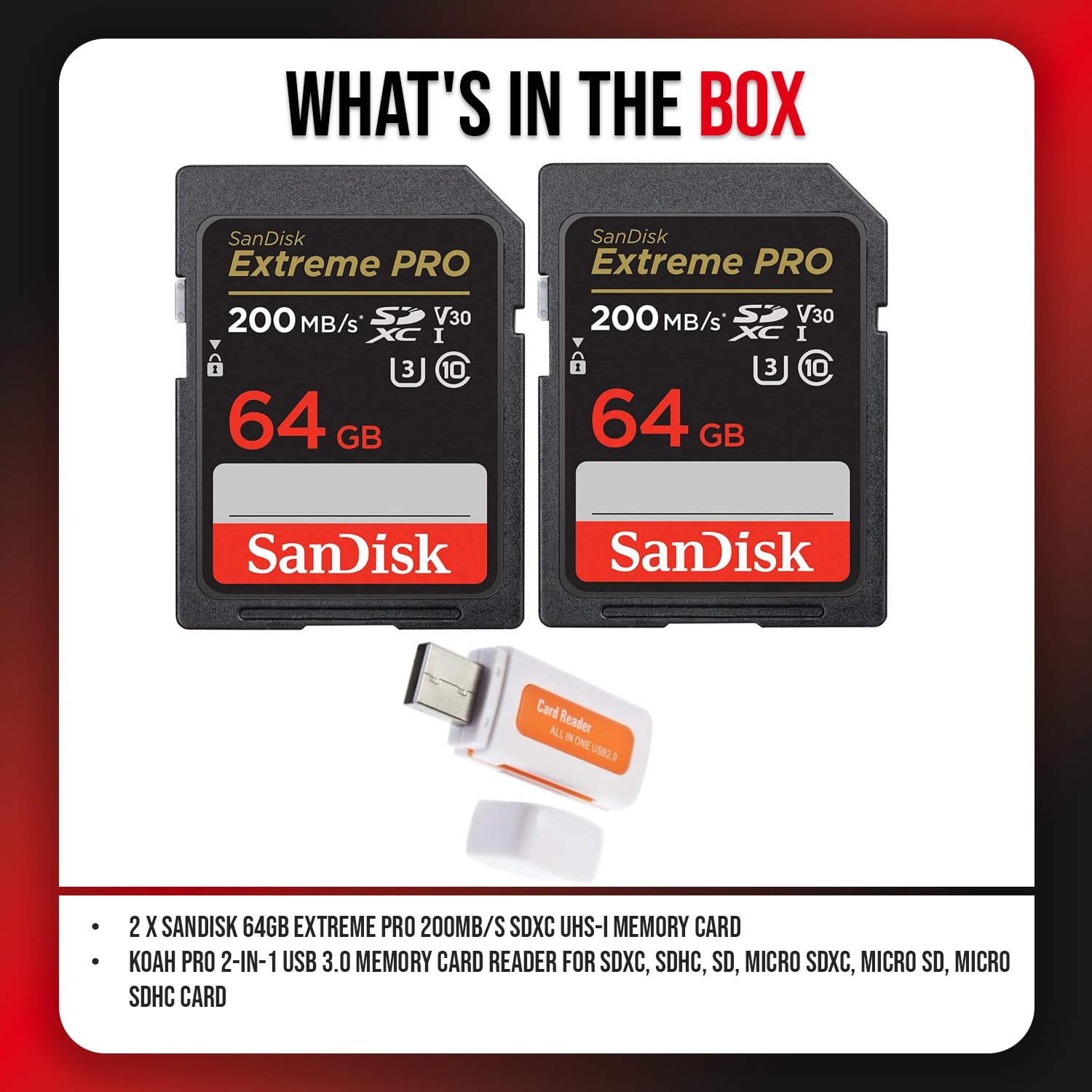 Foto 7 pulgar | Tarjeta De Memoria Sandisk Extreme Pro 64gb Sdxc Uhs-i 200mb/s - Venta Internacional.