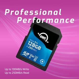 Foto 2 | Tarjeta Multimedia Owc Atlas Pro 128gb Sdxc Uhs-ii V60 - Venta Internacional.