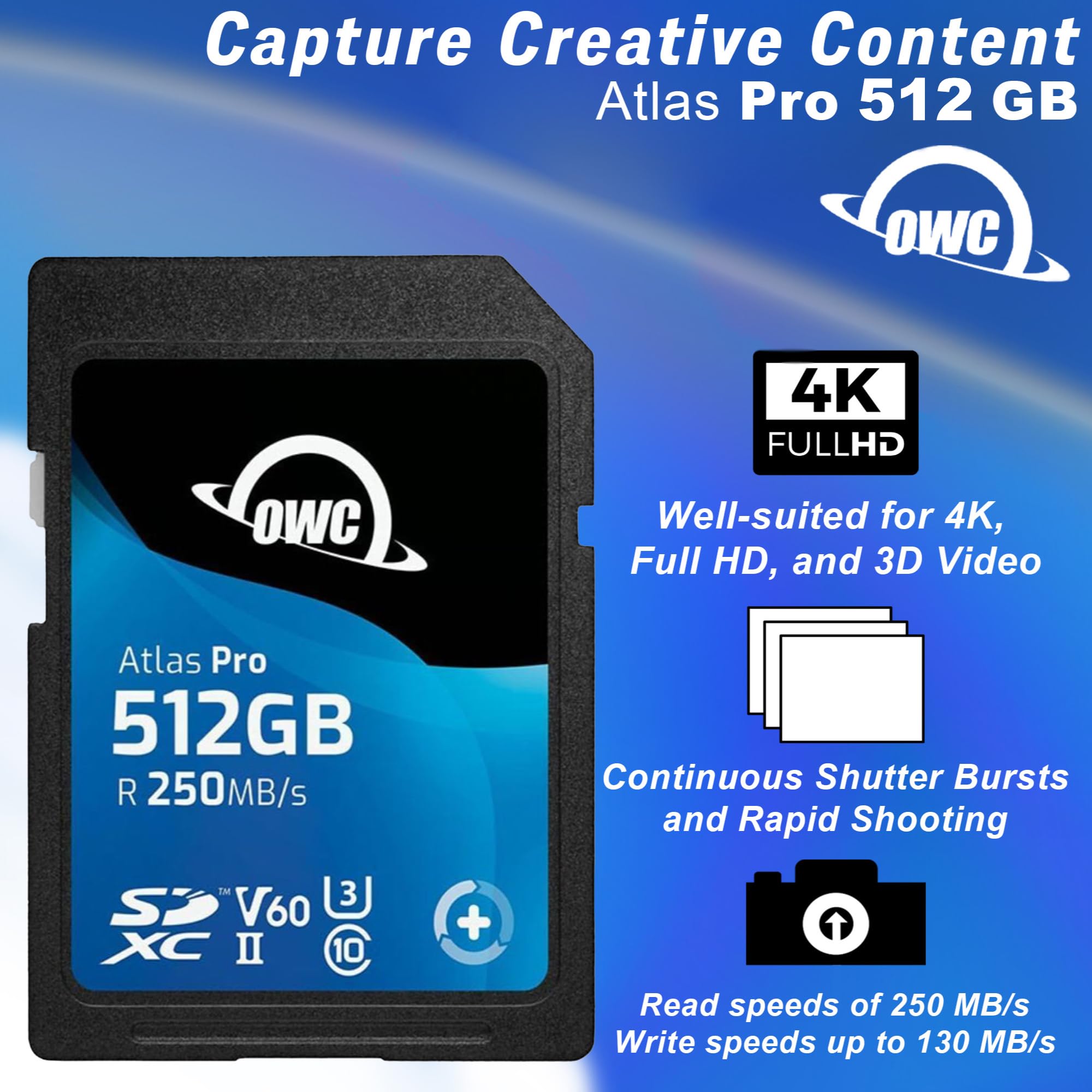 Foto 3 pulgar | Tarjeta De Memoria Owc Atlas Pro 512gb Sdxc Uhs-ii V60 (paquete De 2) - Venta Internacional.