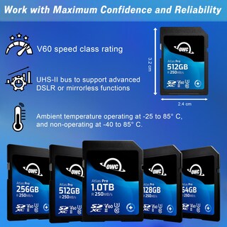 Foto 5 | Tarjeta De Memoria Owc Atlas Pro 512gb Sdxc Uhs-ii V60 (paquete De 2) - Venta Internacional.