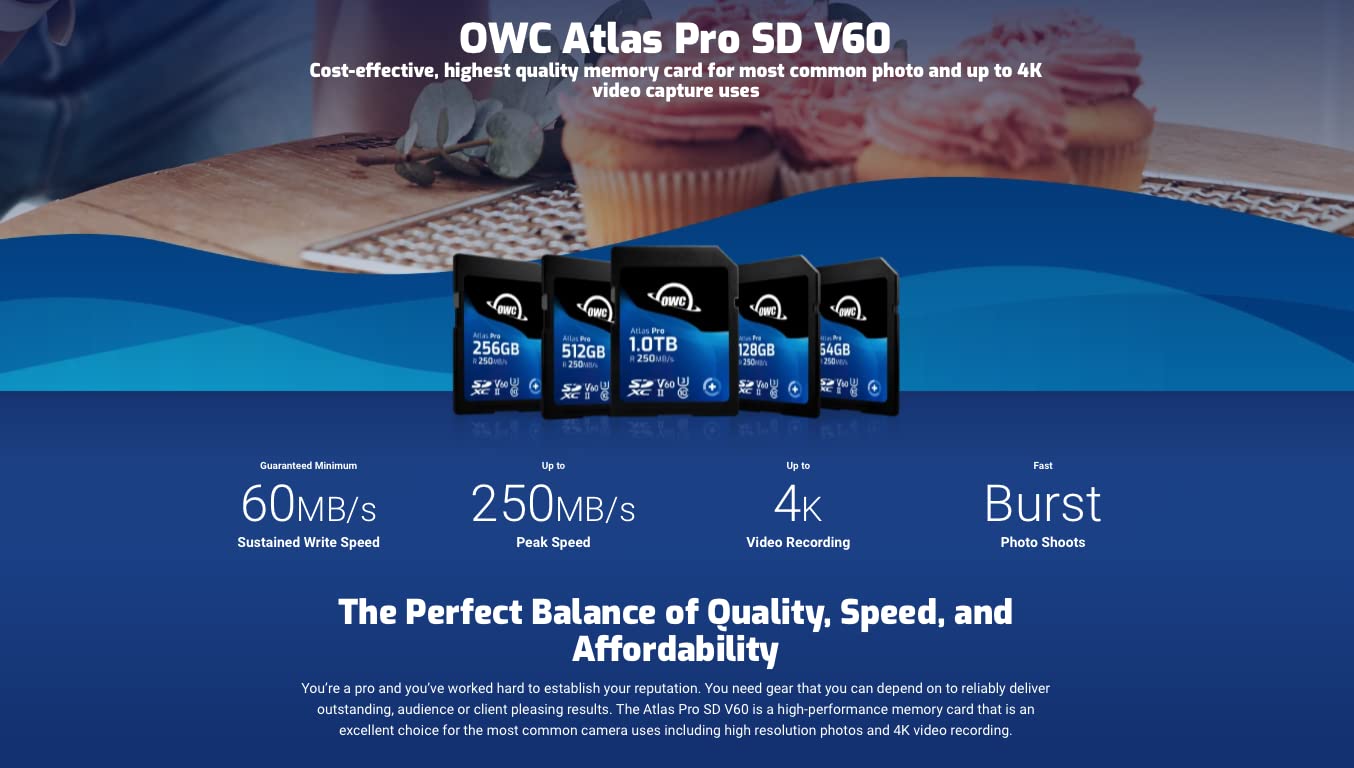 Foto 3 pulgar | Tarjeta De Memoria Owc Atlas Pro 64gb Sdxc Uhs-ii V60 - Venta Internacional.