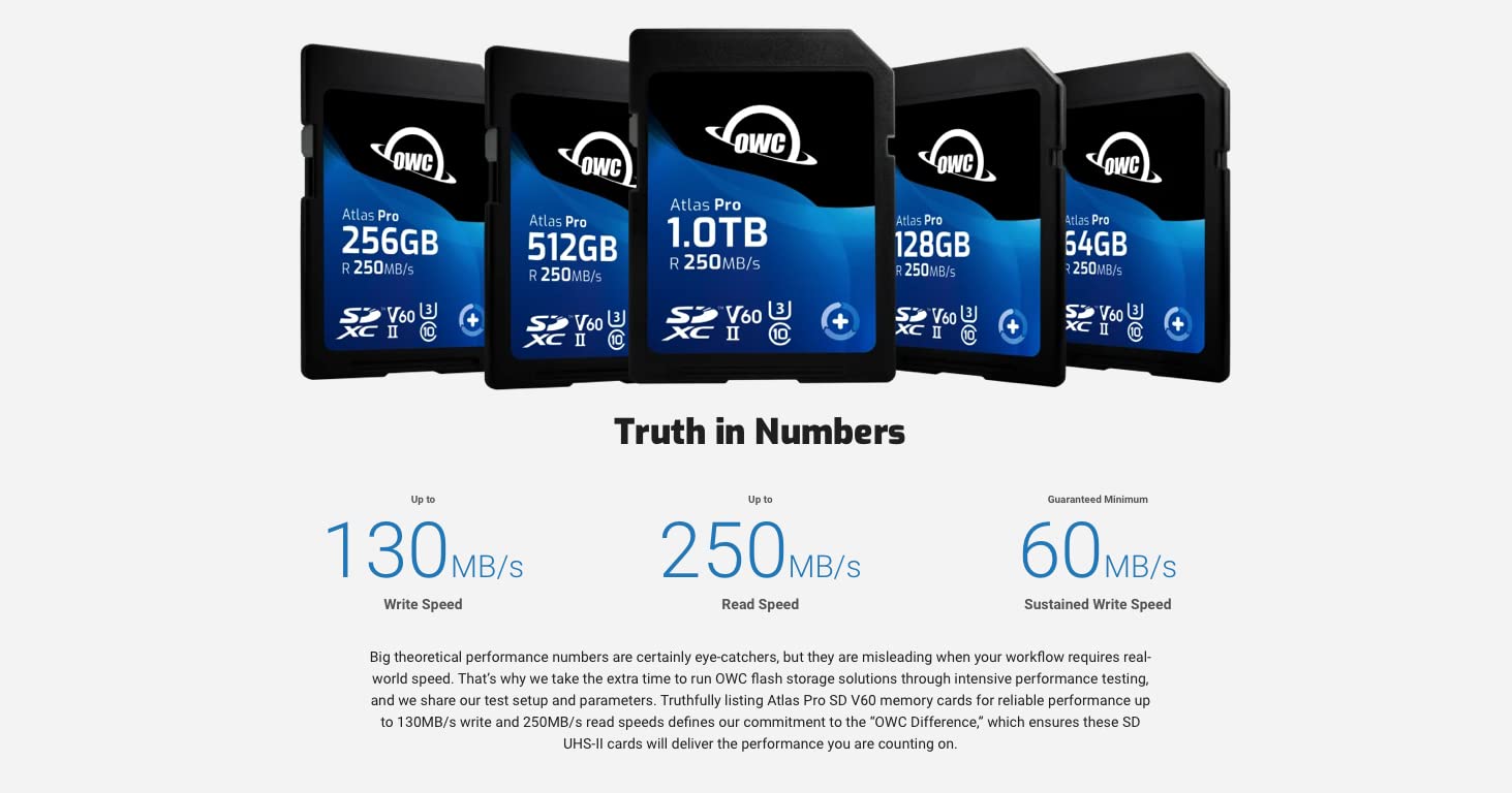 Foto 4 pulgar | Tarjeta De Memoria Owc Atlas Pro 64gb Sdxc Uhs-ii V60 - Venta Internacional.
