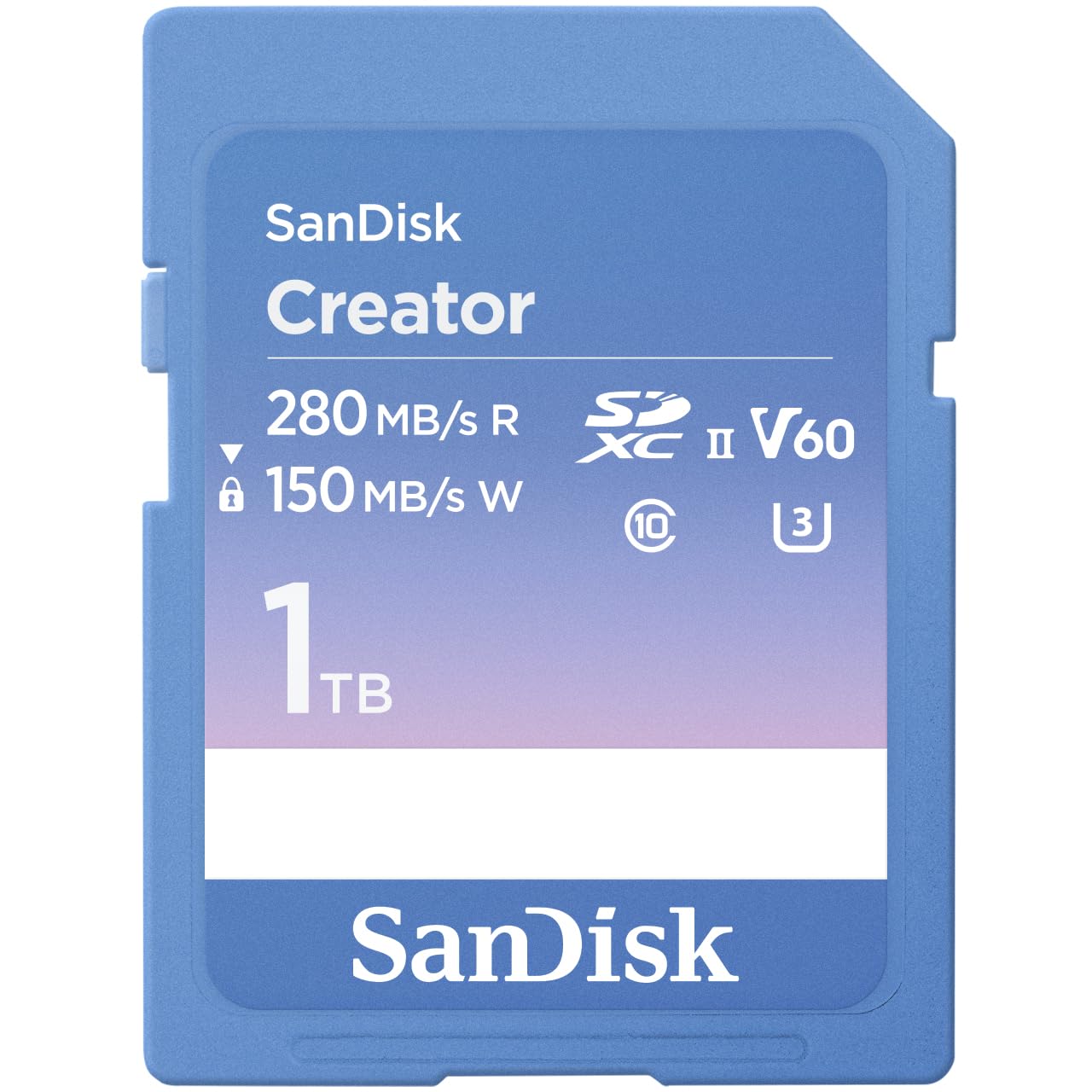 Tarjeta De Memoria Sandisk Creator Sd Uhs-ii V60 De 1 Tb Con Adobe Cloud - Venta Internacional.