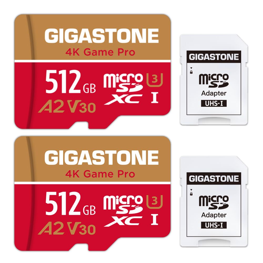 Tarjeta Micro Sd Gigastone De 512 Gb  Paquete De 2 Unidades Para Nintendo-switch - Venta Internacional.