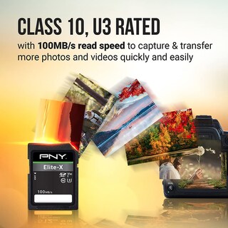 Foto 3 | Tarjeta De Memoria Pny Elite-x De 128 Gb Sdxc Clase 10 U3 V30 Paquete De 2 - Venta Internacional.