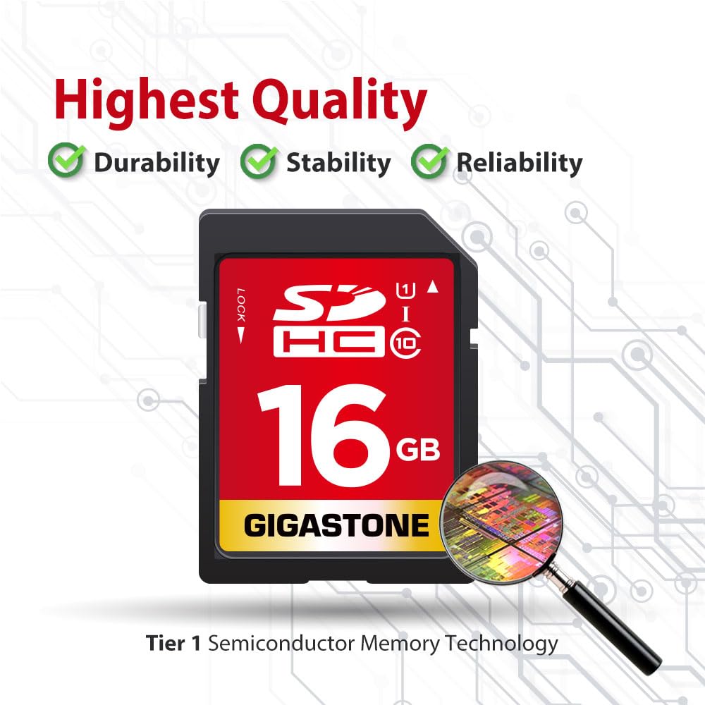 Foto 8 pulgar | Tarjeta De Memoria Gigastone Sdhc De 16 Gb  Paquete De 2  Clase 10 U1 Uhs-i - Venta Internacional.