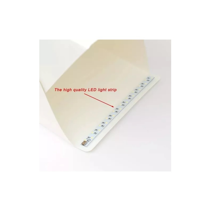 Foto 5 pulgar | Caja De Luz Led Para Estudio Fotográfico De 40 X 40 Cm Con 5 Fondos, Color Blanco - Venta Internacional.
