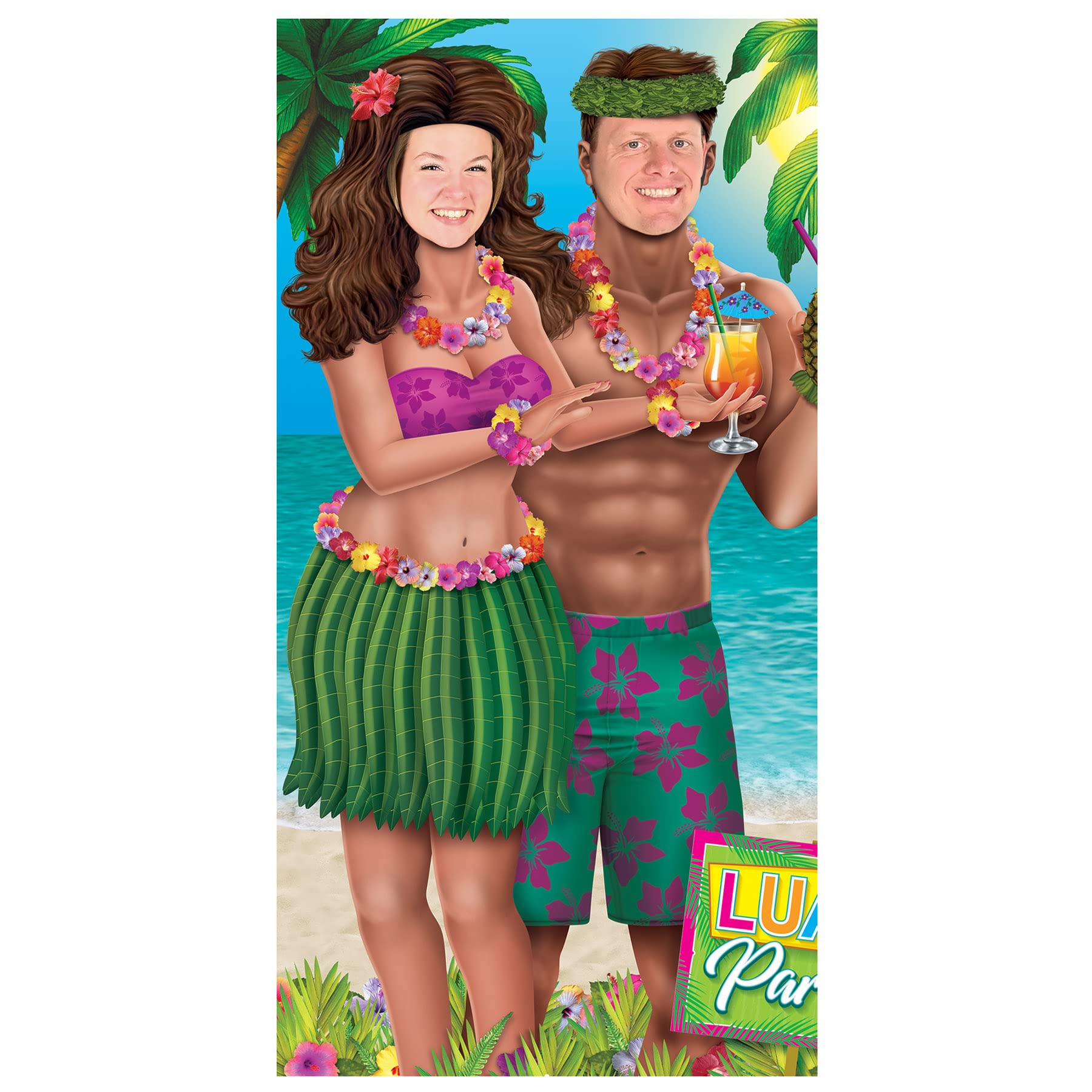 Foto 3 pulgar | Photo Booth Prop Beistle Tropical Size Couples Stand Up - Venta Internacional.
