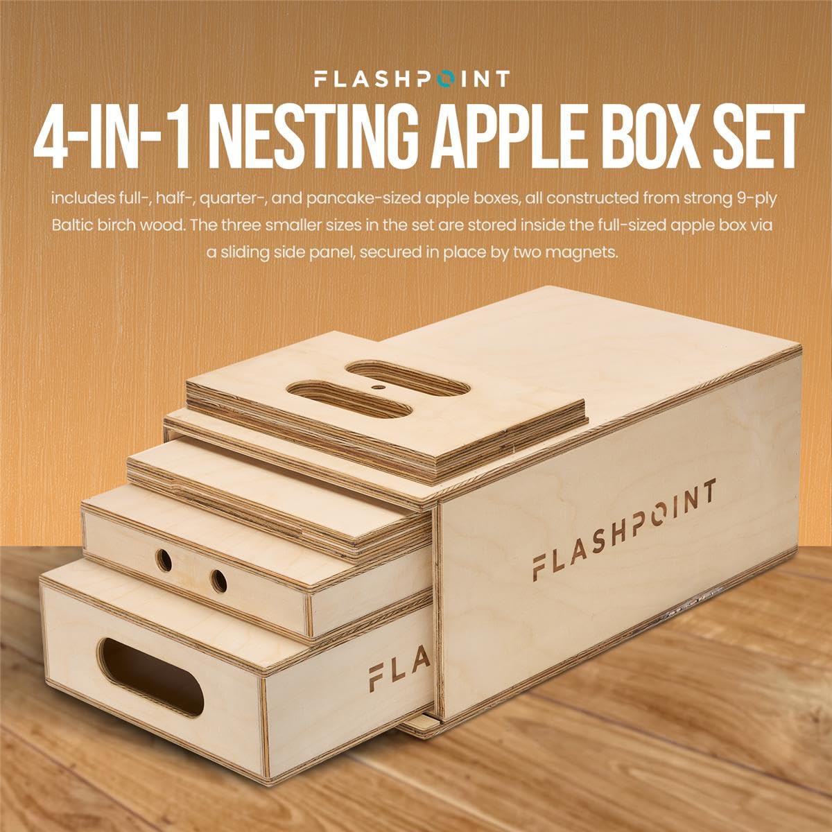 Foto 3 pulgar | Set Nesting Apple Box Set Flashpoint 4 En 1 Para Estudio - Venta Internacional.