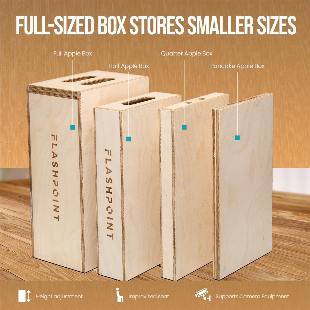 Foto 4 pulgar | Set Nesting Apple Box Set Flashpoint 4 En 1 Para Estudio - Venta Internacional.