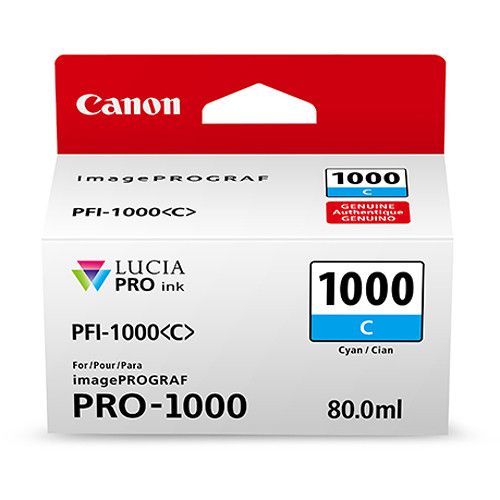 Foto 2 pulgar | Tinta Canon Pfi-1000 C Lucia Pro Cyan Ink Tank 80ml