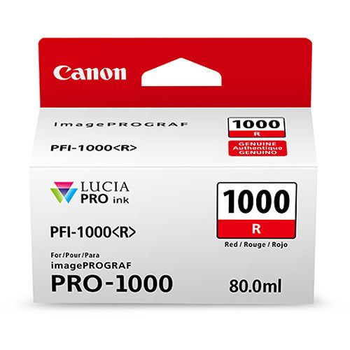 Foto 2 pulgar | Tinta Canon  Pfi-1000 R Lucia Pro Red Ink Tank 80 ml