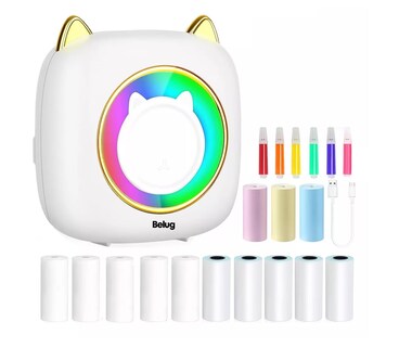 Foto 3 | Impresora Portátil Belug Blanca con Bluetooth
