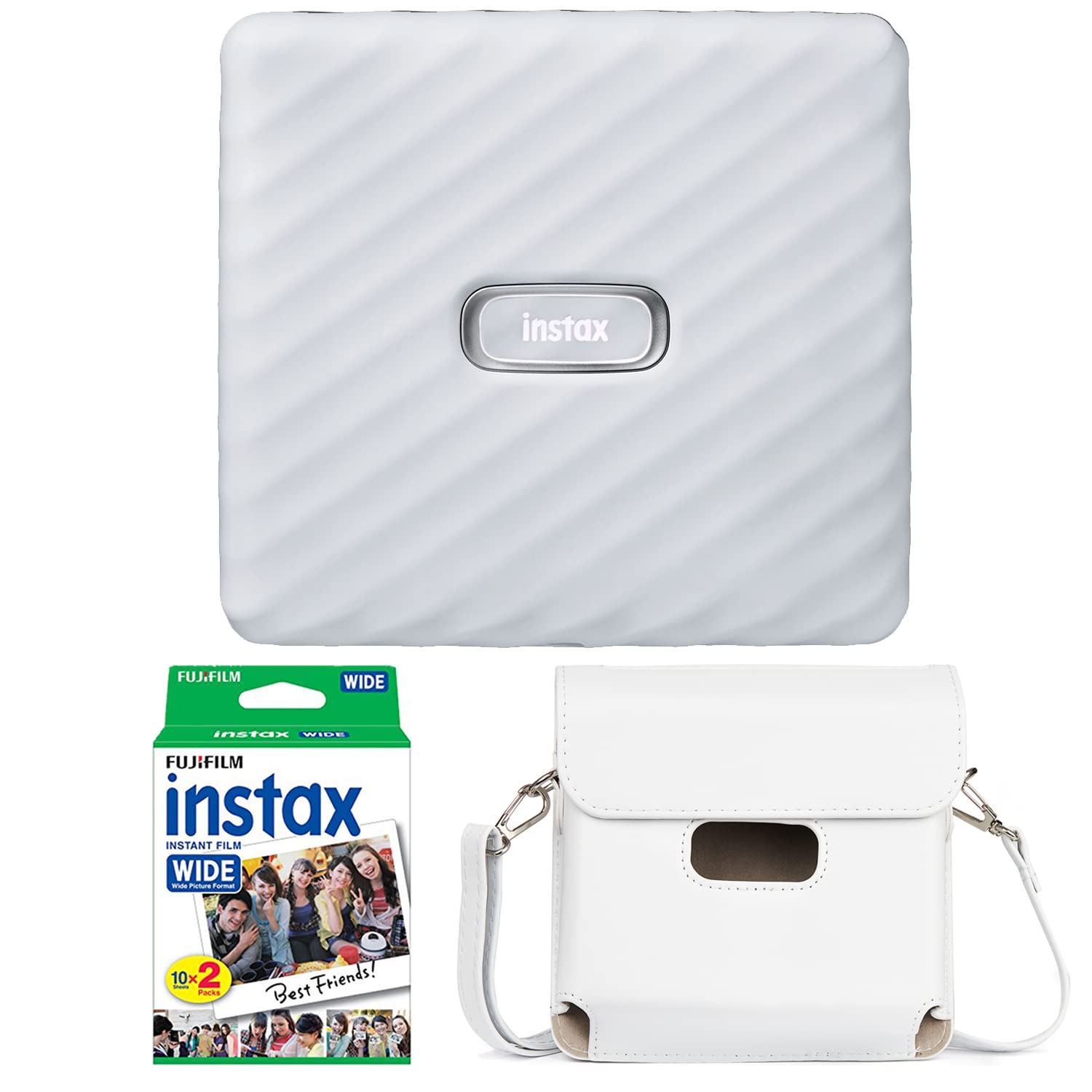 Impresora Fujifilm Instax Link Wide Ash White Con Película Y Estuche - Venta Internacional.