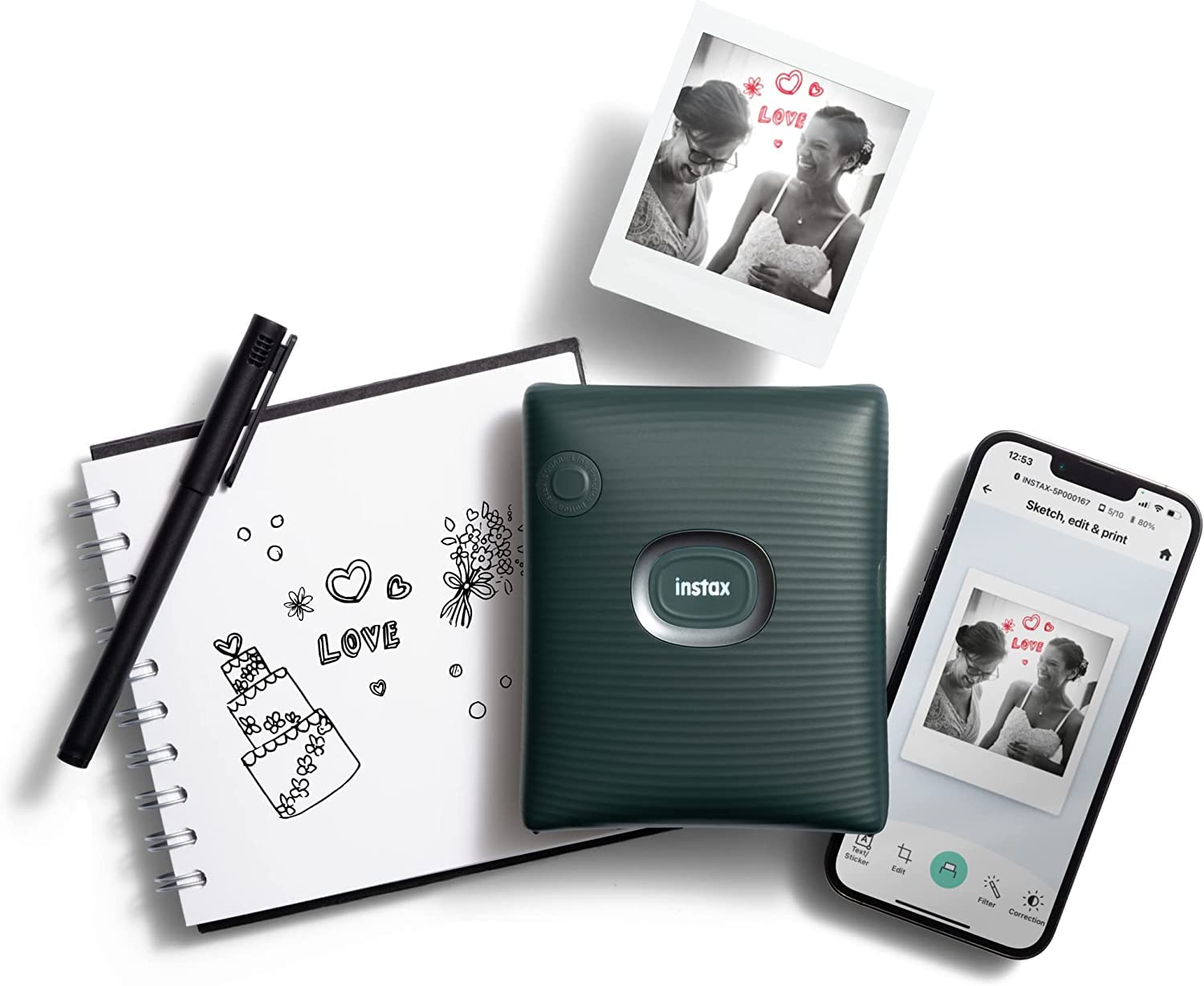 Foto 4 | Impresora Para Smartphone Fujifilm Instax Square Link Green - Venta Internacional.