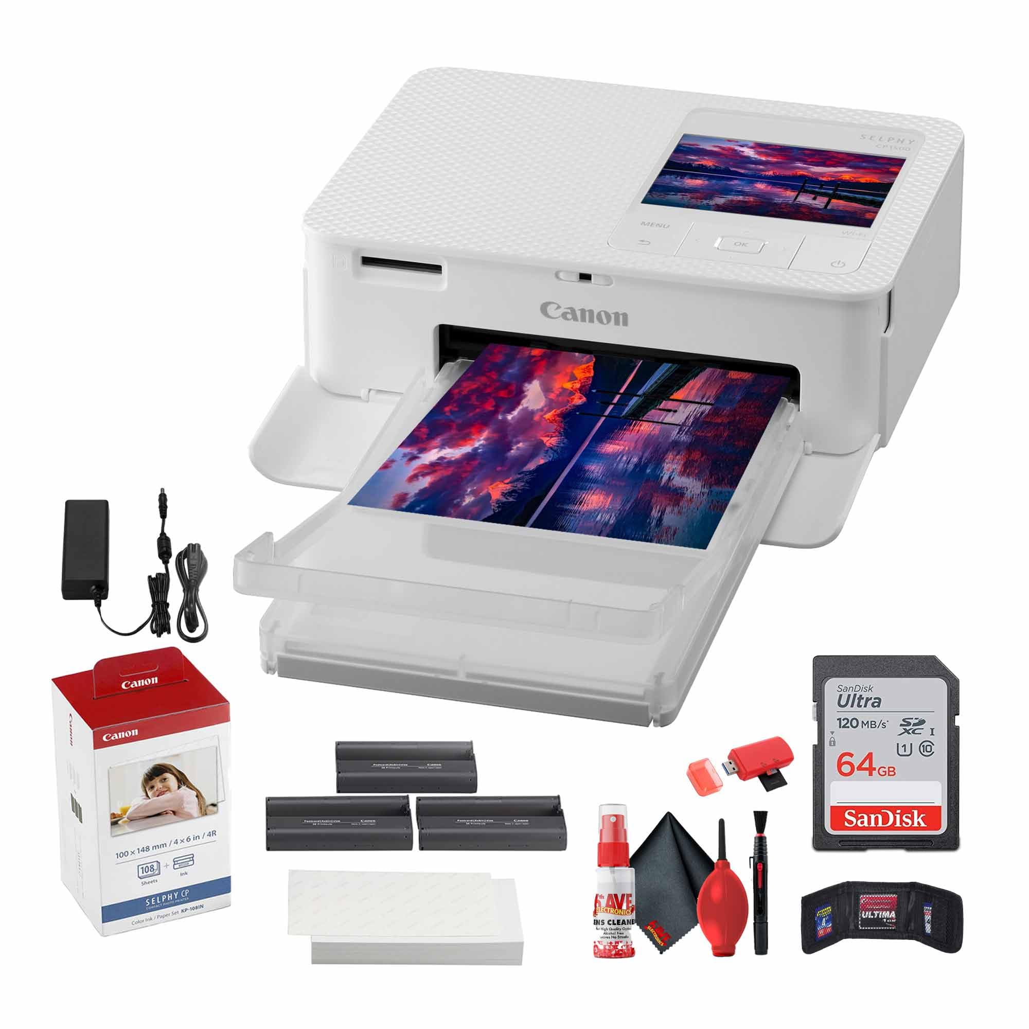 Foto 2 pulgar | Impresora Fotográfica Compacta Canon Selphy Cp1500 Blanca con Accesorios - Venta Internacional