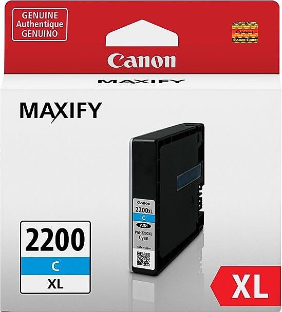 Foto 3 pulgar | Tanque De Tinta Canon Canonink Maxify Pgi-2200 Xl, Pigmento Cian - Venta Internacional.