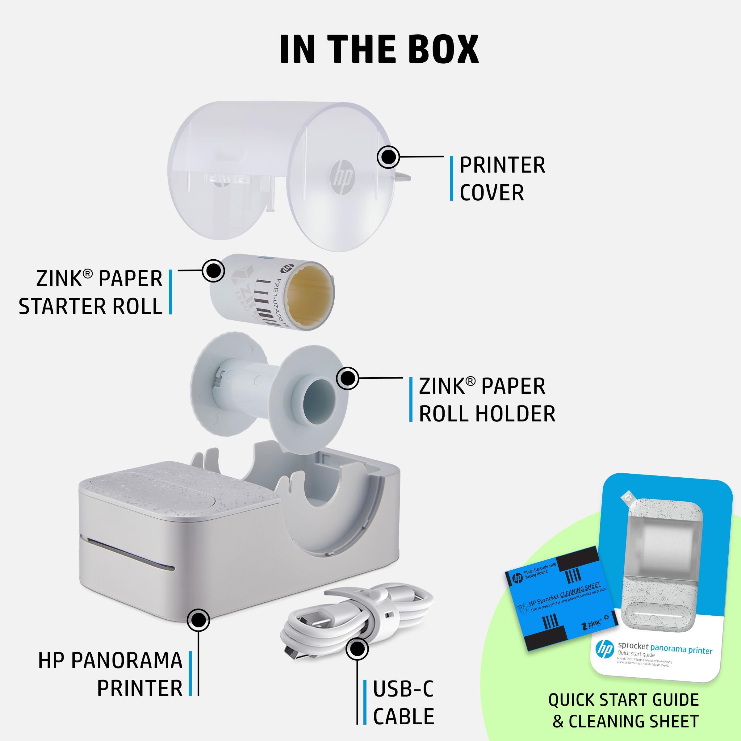 Foto 2 | Impresora Hp Sprocket Panorama Instant Label Gris - Venta Internacional
