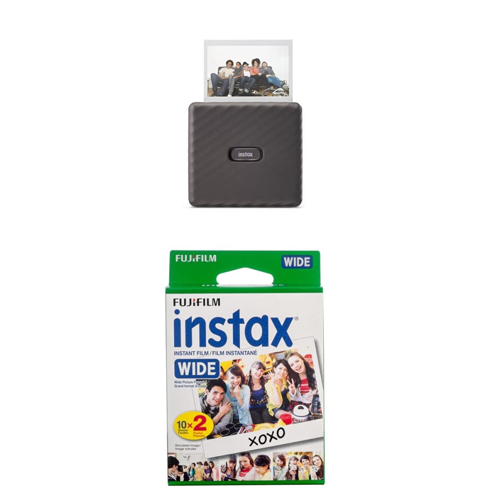 Foto 2 pulgar | Impresora Fujifilm Instax Link Wide Mocha Grey + Paquete De 2 Películas - Venta Internacional.