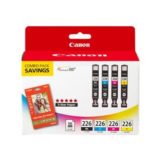 Foto 2 | Cartucho De Tinta Canon Cli226 Color Pack + Papel Fotográfico 50 Hojas - Venta Internacional.
