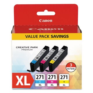 Foto 1 | Depósitos De Tinta Canon Cli-271xl De Alto Rendimiento Cian/magenta/amarillo X3 - Venta Internacional.