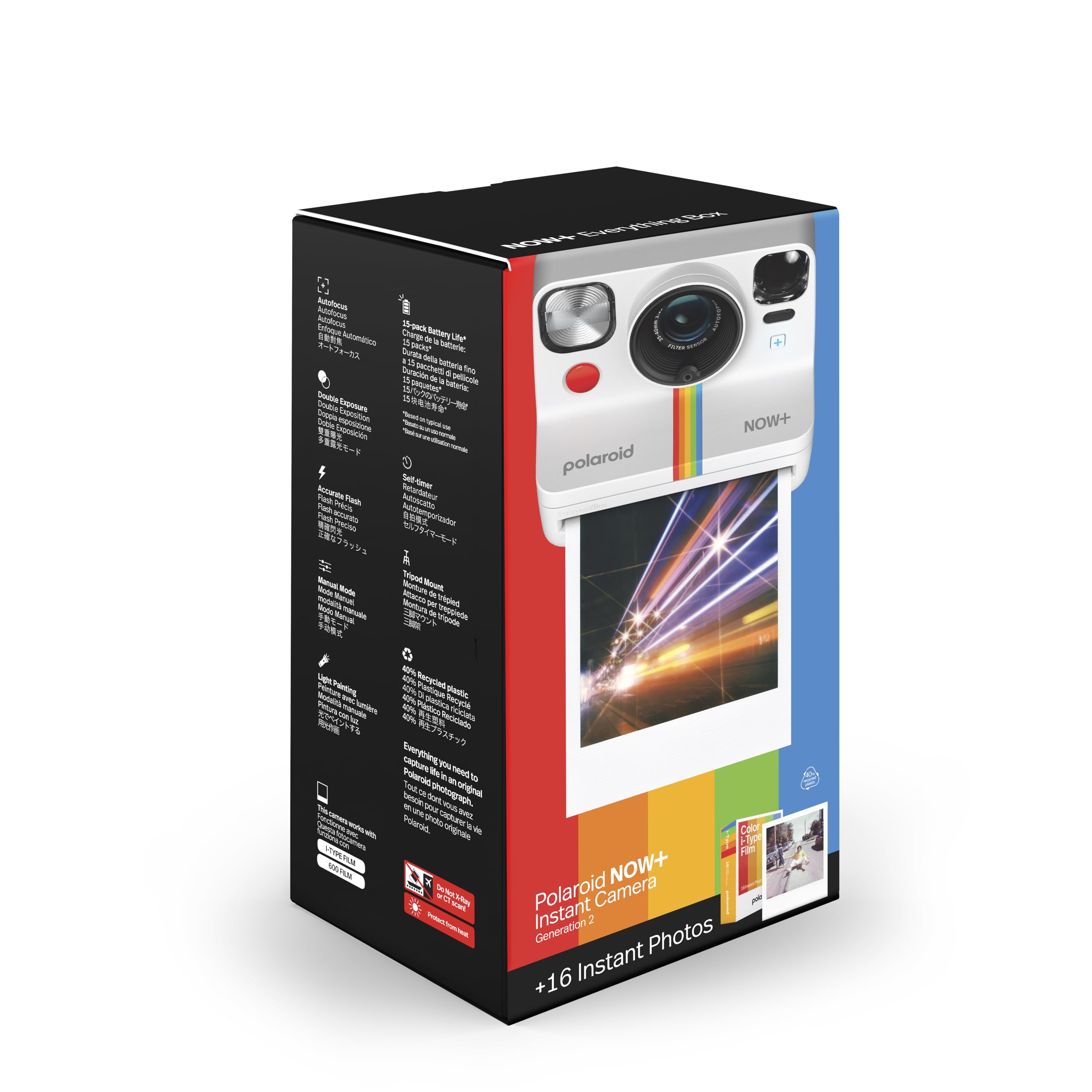 Foto 4 | Cámara Polaroid Now+ Generation 2 Con Paquete De Películas, Color Blanco - Venta Internacional.