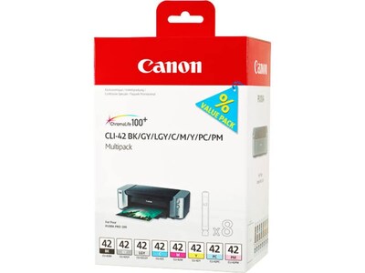 Foto 1 | Paquete Económico De Tinta Canon Cli-42, Paquete De 8 Unidades, Compatible Con Pixma Pro-100 - Venta Internacional.